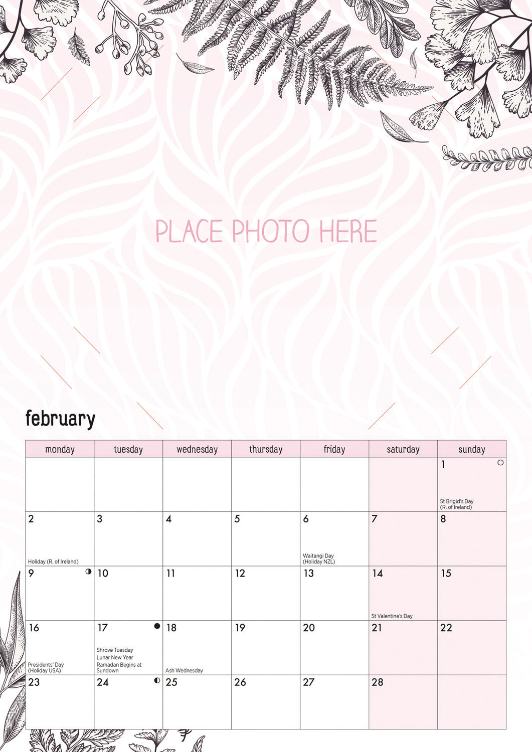 Your Family Photos A4 Calendar 2026