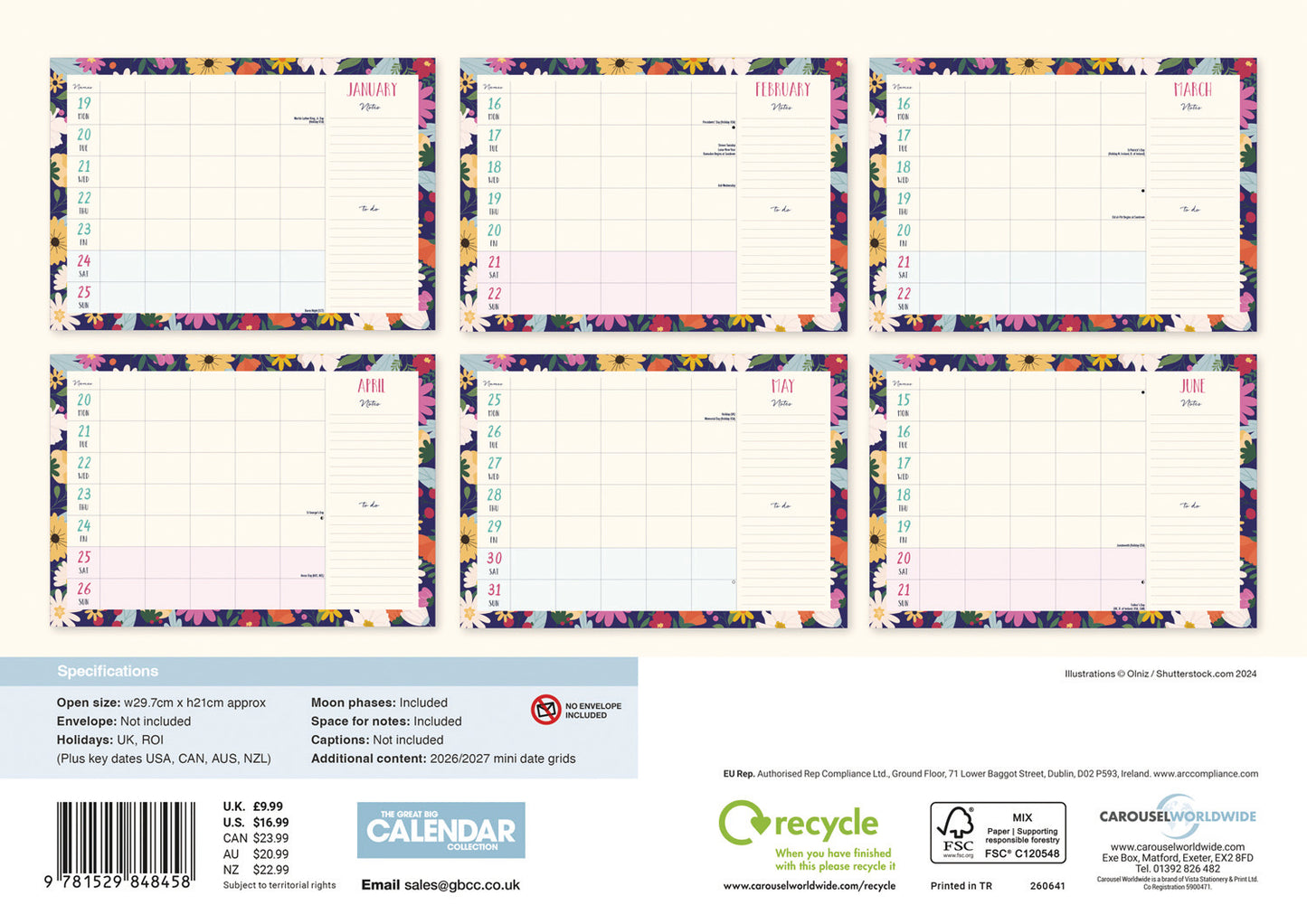 Future Starts Today WTV Planner A4 Calendar 2026