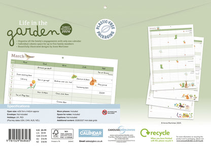 Life in the Garden MTV Planner A4 Calendar 2026