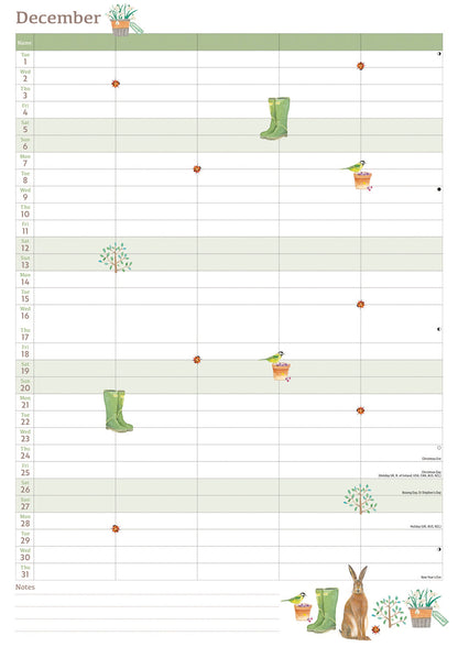 Life in the Garden MTV Planner A4 Calendar 2026