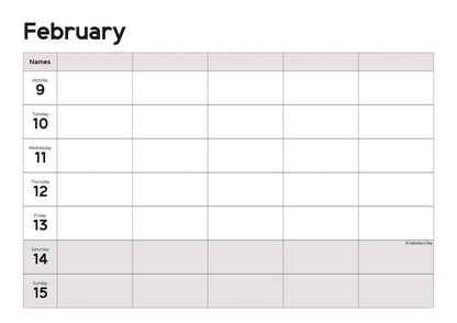 Essential Organiser WTV Planner A4 (R&B) Calendar 2026