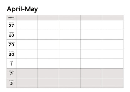 Essential Organiser WTV Planner A4 (R&B) Calendar 2026