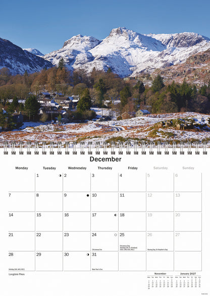Lake District A5 Calendar 2026