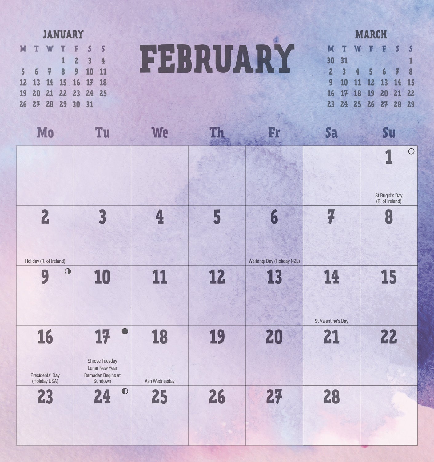 Be Organised and Be Awesome Easel Calendar 2026