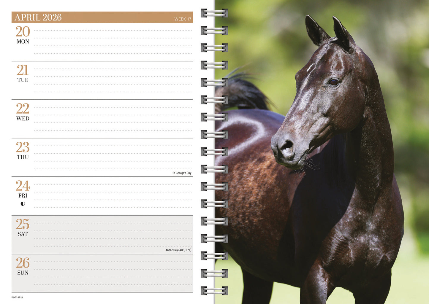 Horses A5 Wiro Diary 2026