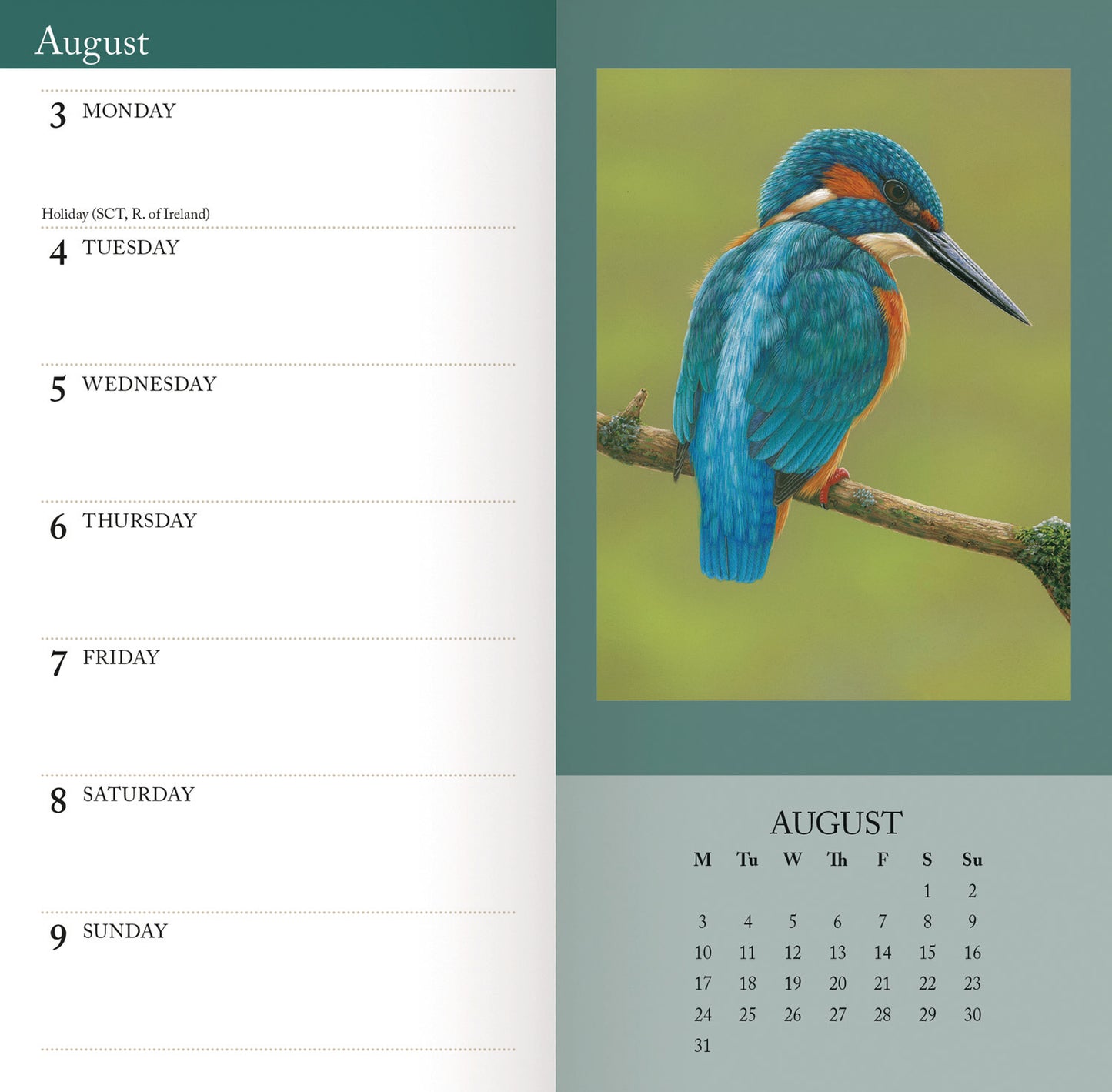 British Wildlife in Art by Robert Fuller Slim Diary 2026