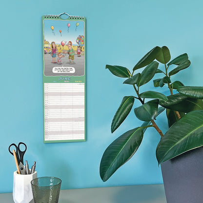 Wacky World of His, Hers and Theirs Planner Slim Calendar 2026