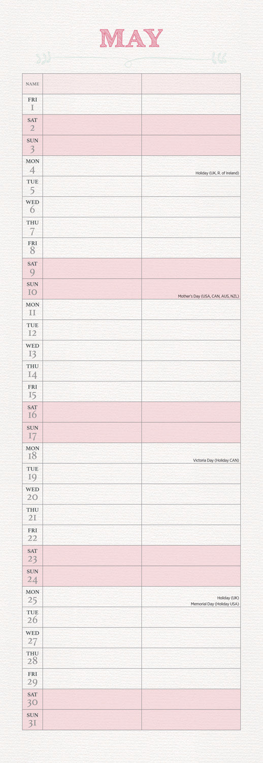 You and Me Planner Slim Calendar 2026
