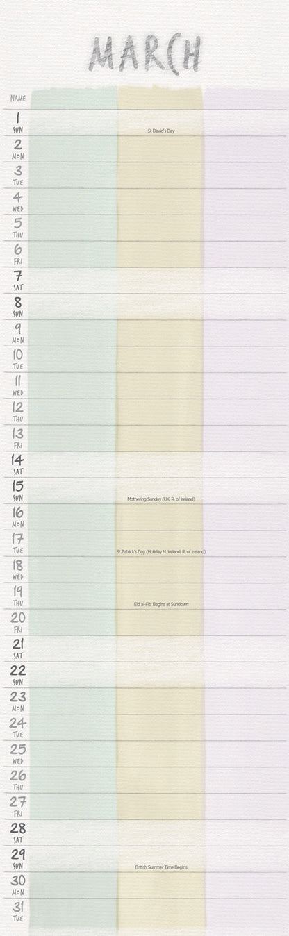 You, Me and Us Planner Slim Calendar 2026