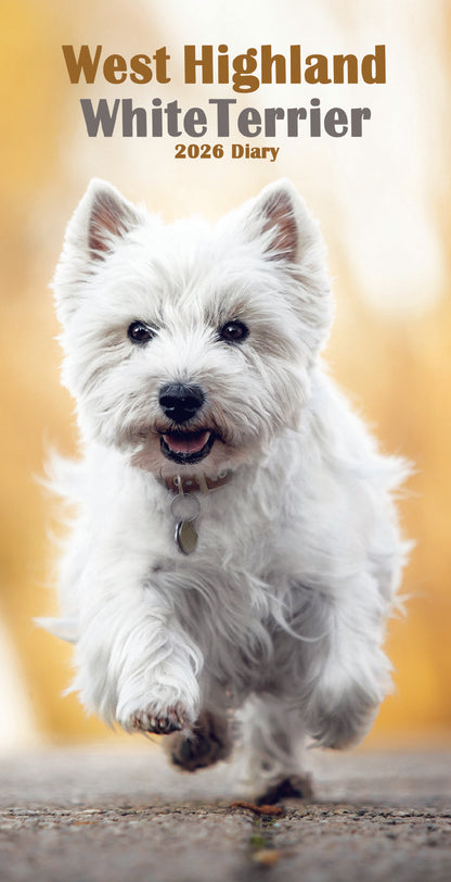 West Highland White Terriers Slim Diary 2026