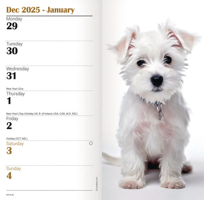 West Highland White Terriers Slim Diary 2026