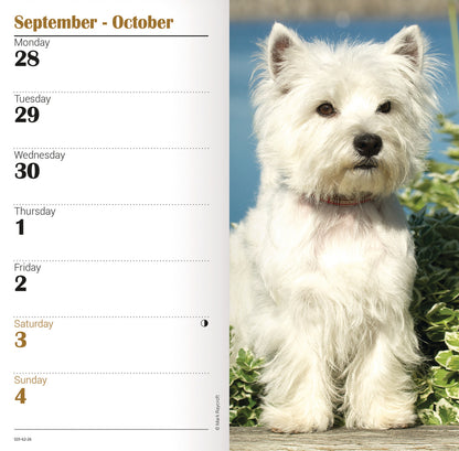 West Highland White Terriers Slim Diary 2026