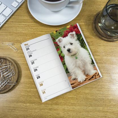 West Highland White Terriers Slim Diary 2026