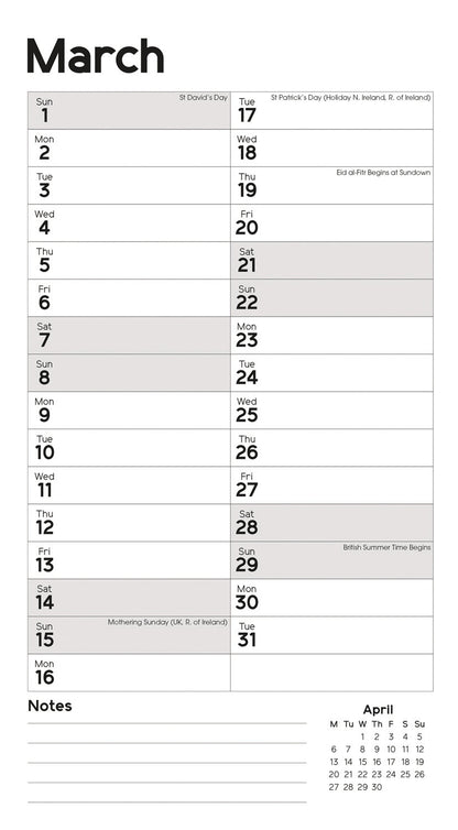 Essential MTV Stubby Slim (R&B) Calendar 2026
