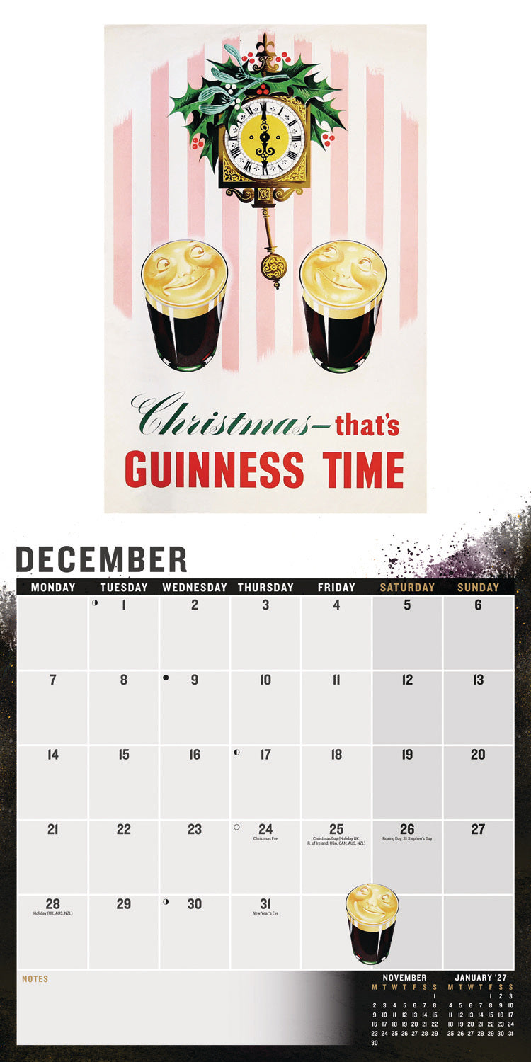 Guinness, Poster Art Wall Calendar 2026