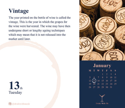 Wine Wisdom Box Calendar 2026
