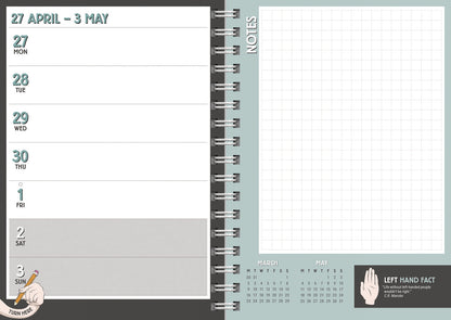 Left Handed A5 Wiro Diary 2026