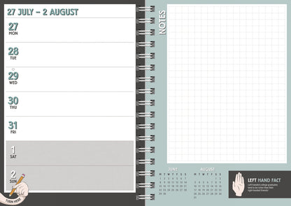 Left Handed A5 Wiro Diary 2026