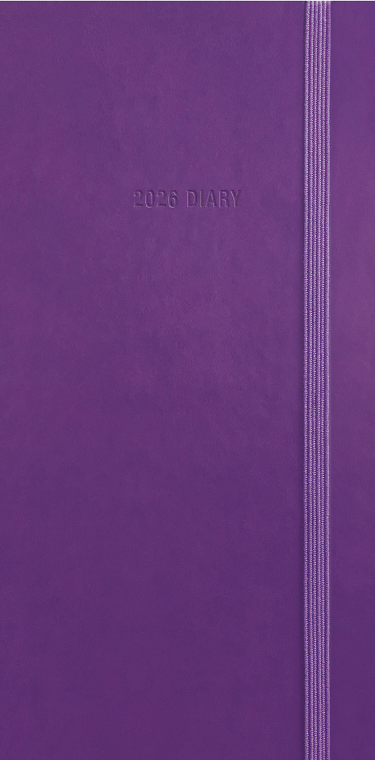 Fashion Purple Soft Touch Slim Dlx Diary 2026