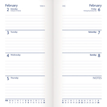 Fashion Purple Soft Touch Slim Dlx Diary 2026