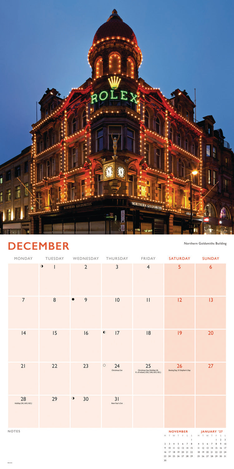 Newcastle Wall Calendar 2026
