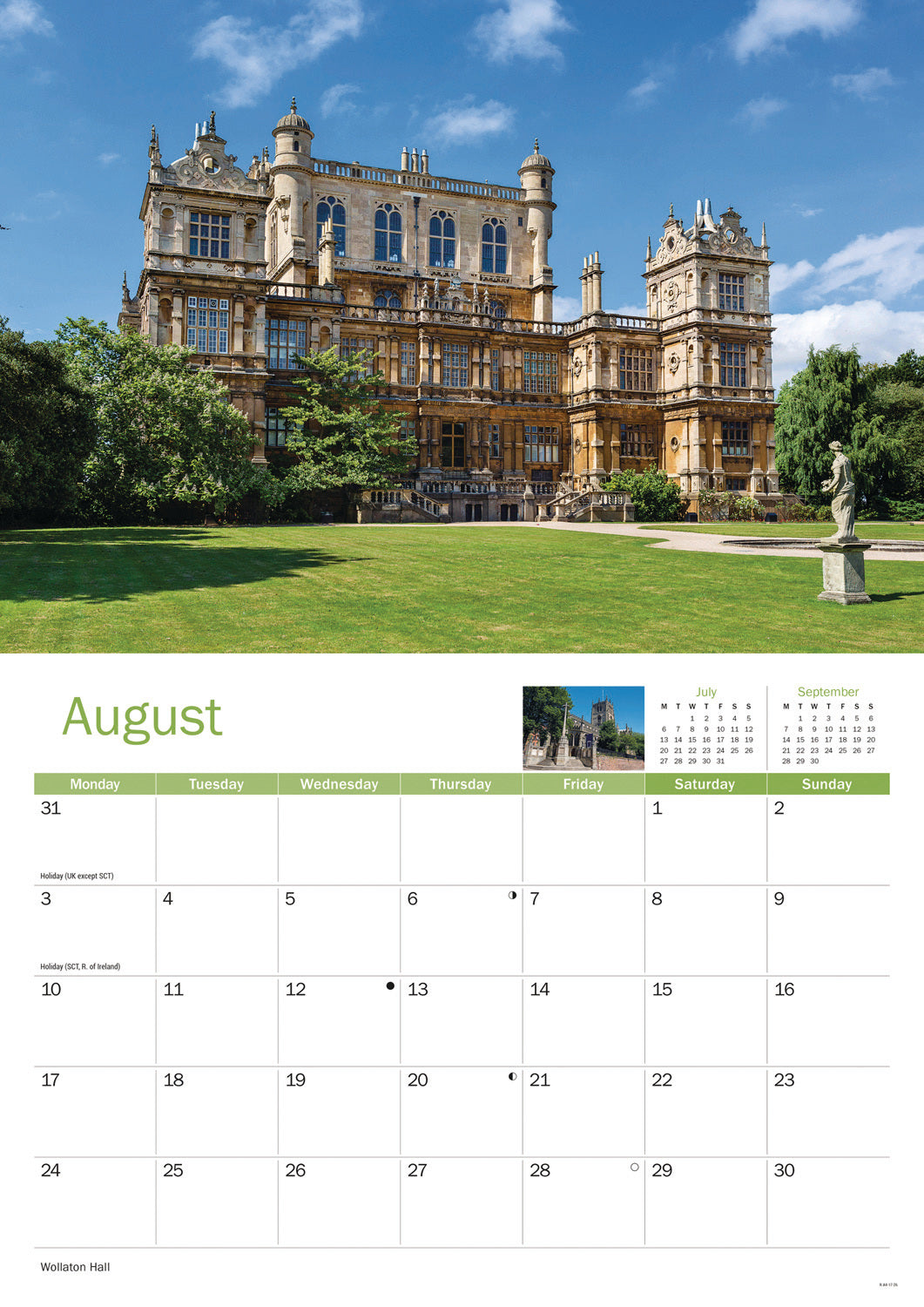 Nottingham A4 Calendar 2026