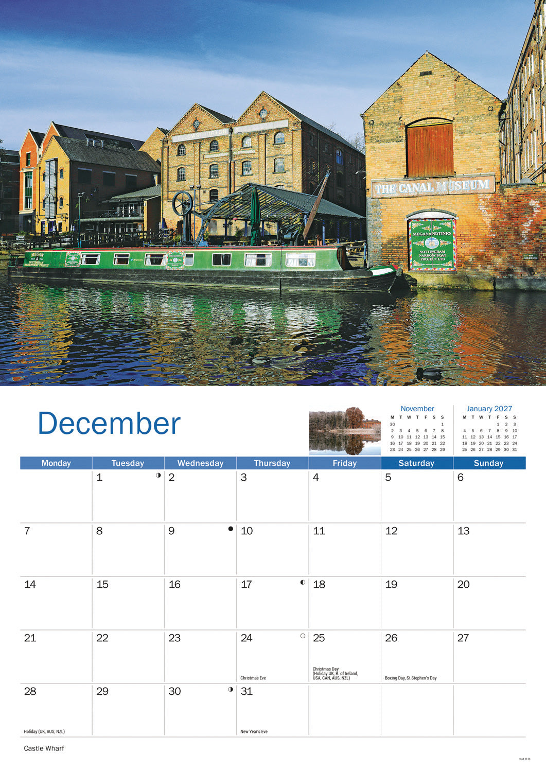 Nottingham A4 Calendar 2026