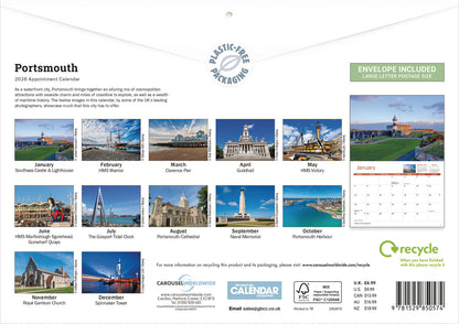 Portsmouth A4 Calendar 2026