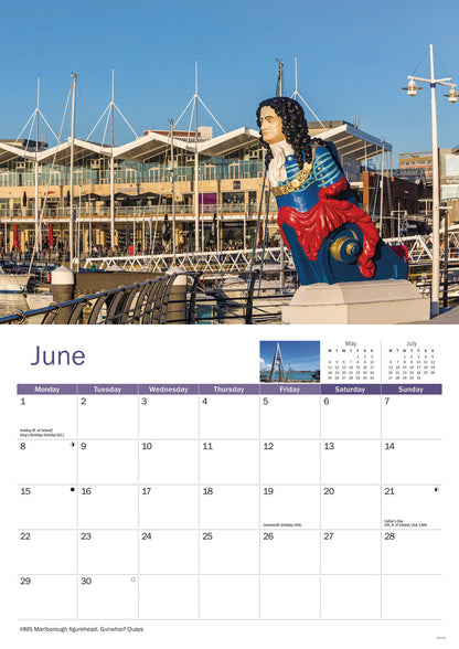 Portsmouth A4 Calendar 2026