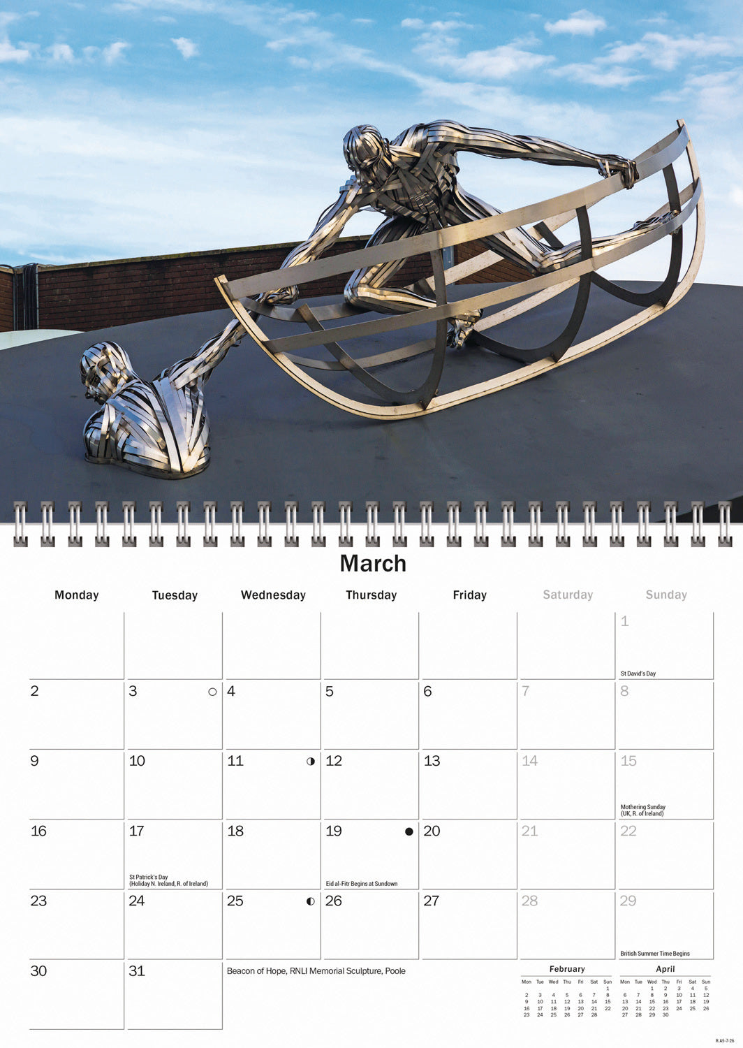 Bournemouth & Poole A5 Calendar 2026