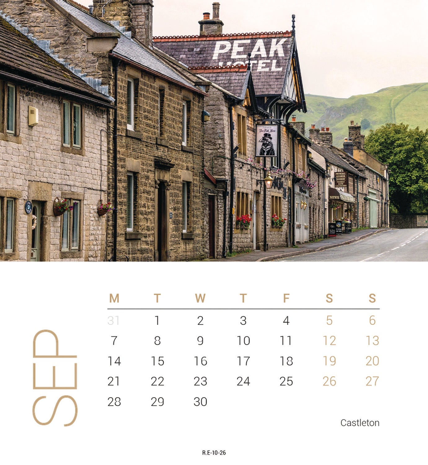 Peak District Mini Easel Calendar 2026