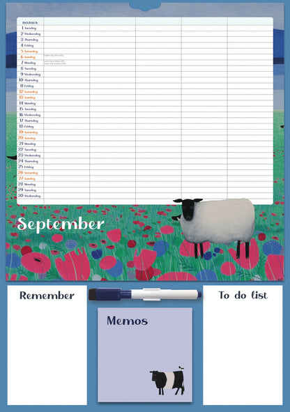 By The Sea, Family Organiser Planner A3 Calendar 2026