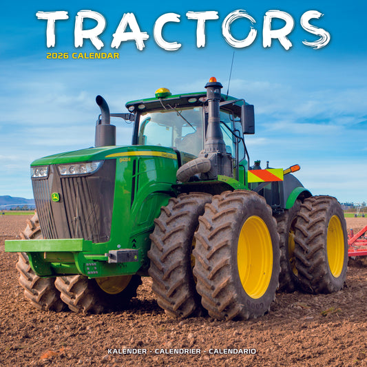 Tractors Wall Calendar 2026