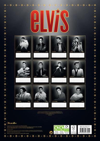 Elvis Presley A3 Calendar 2026