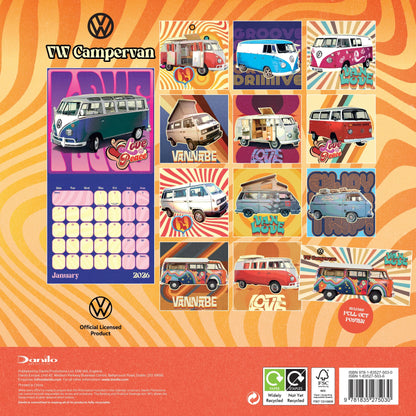 Volkswagen Campers Wall Calendar 2026
