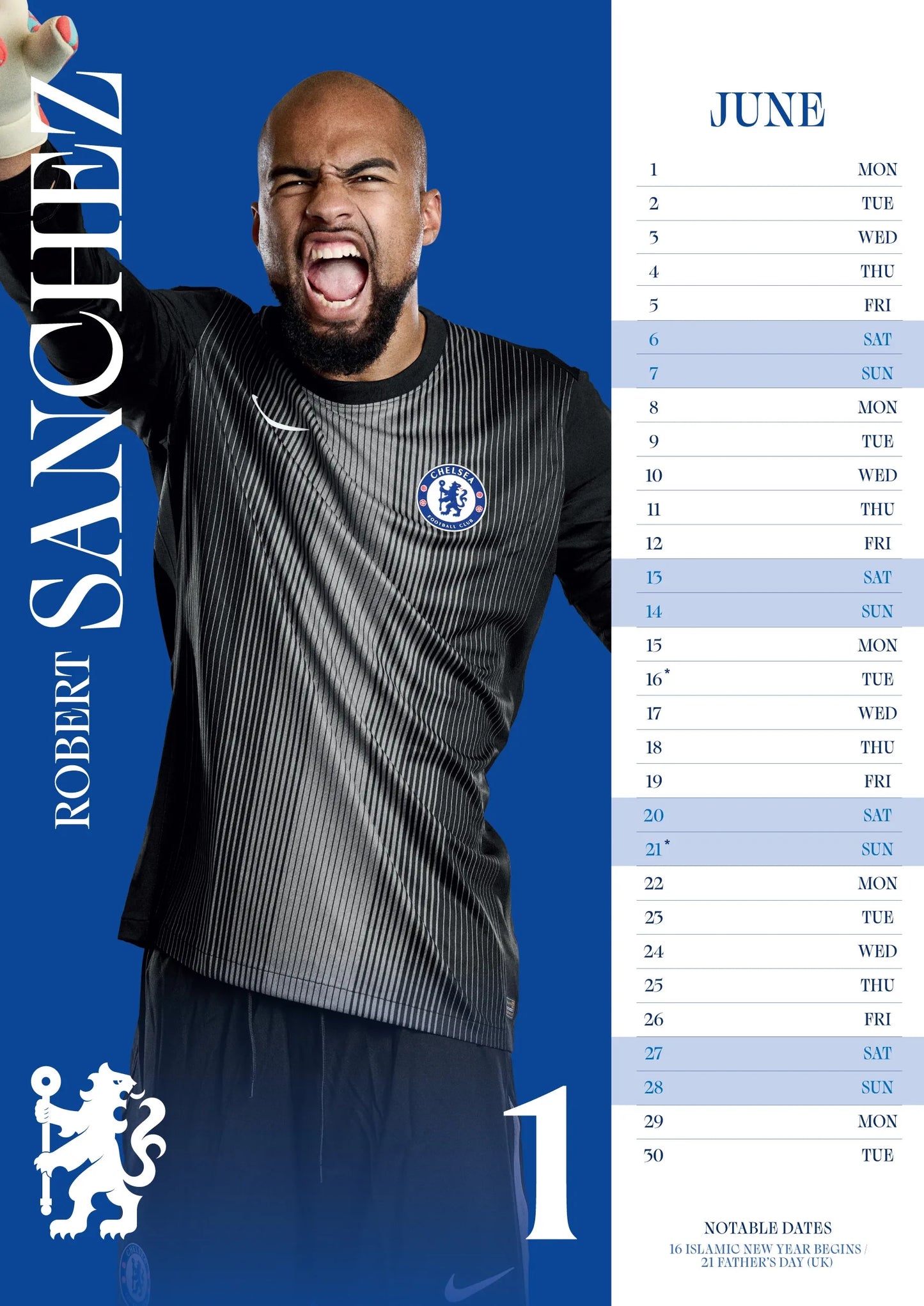 Chelsea A3 Calendar 2026