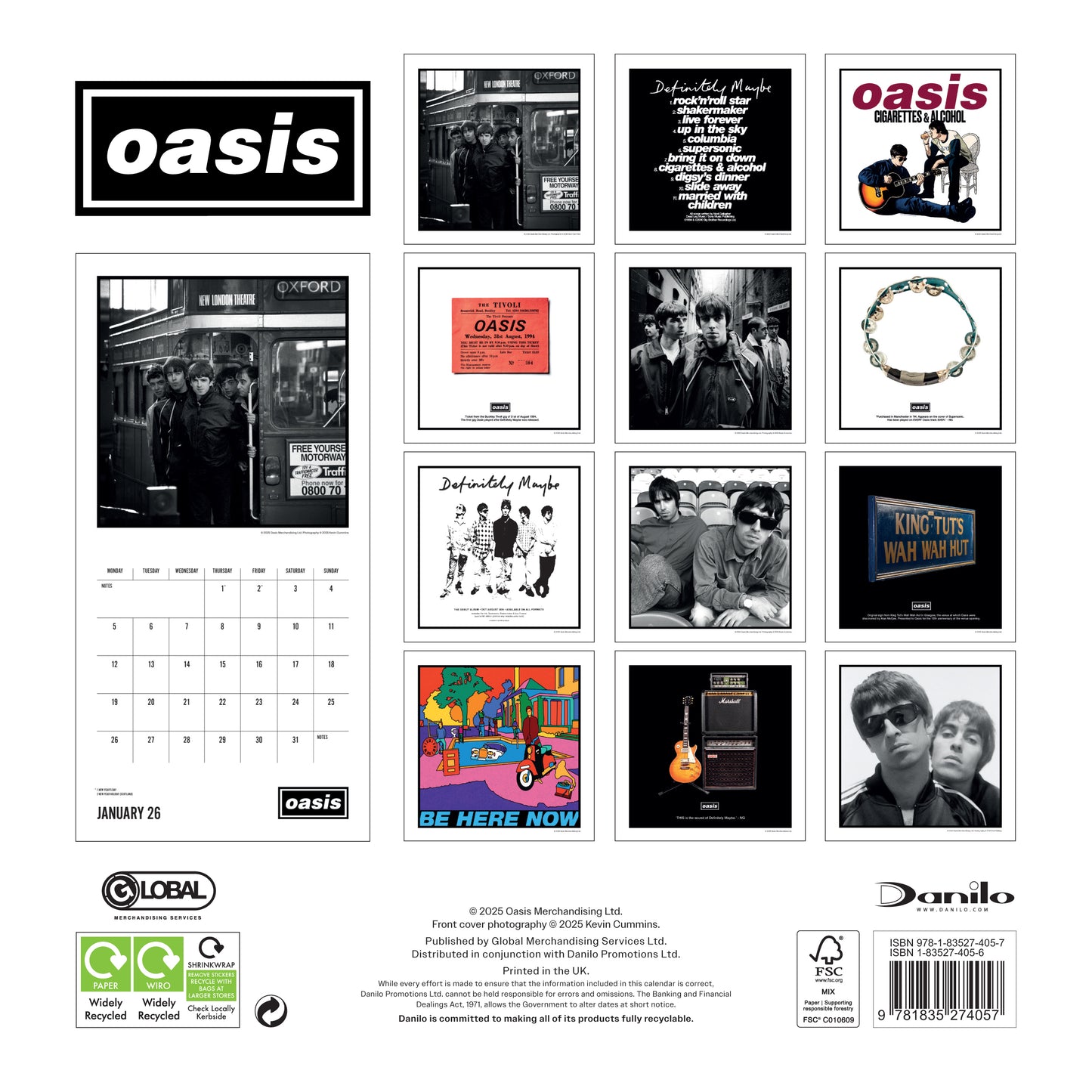 Oasis Wall Calendar 2026