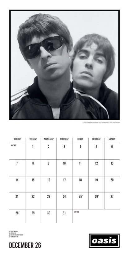 Oasis Wall Calendar 2026