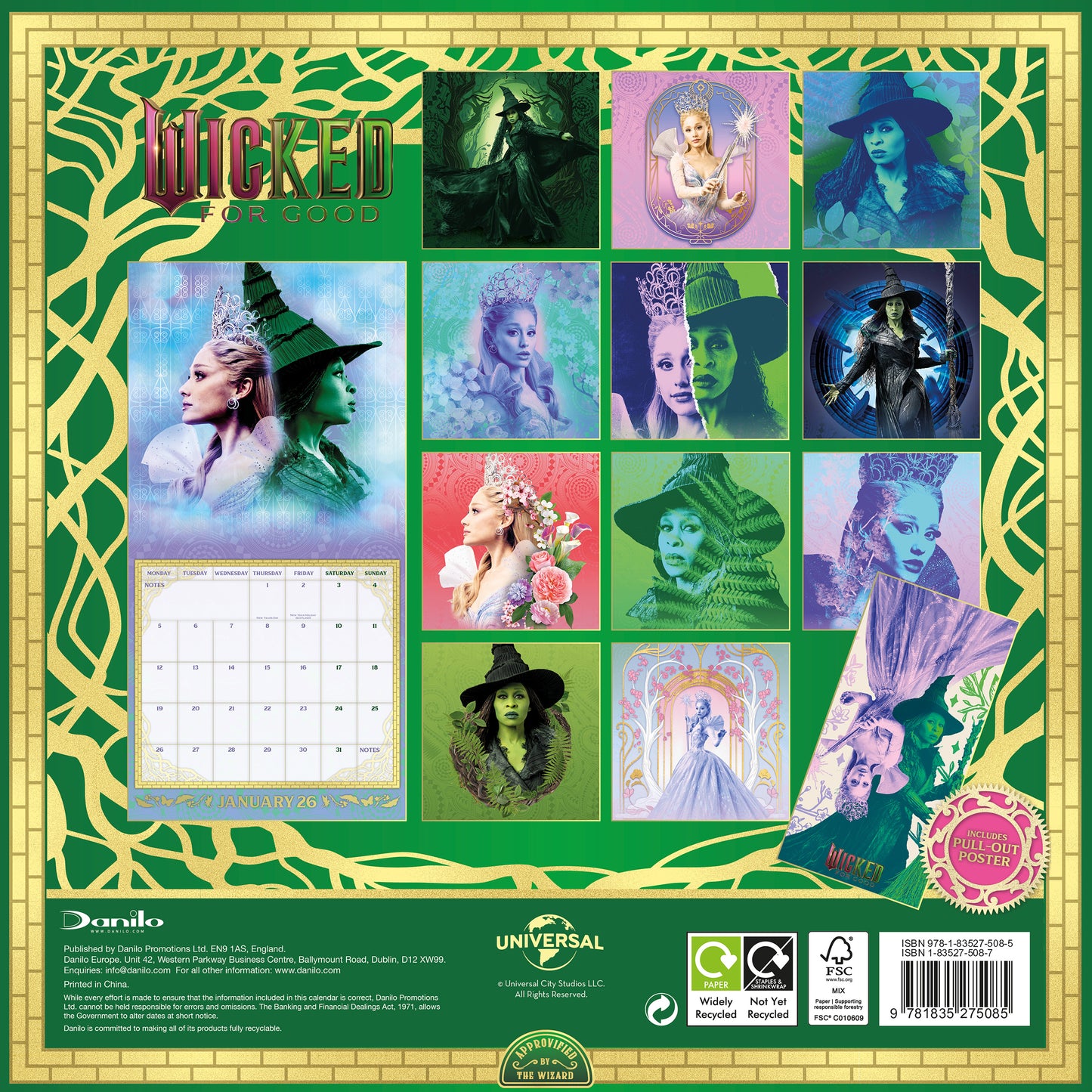 Wicked (Movie) Wall Calendar 2026