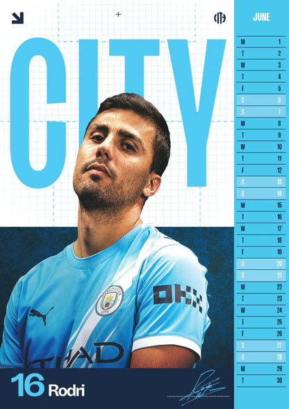 Manchester City A3 Calendar 2026