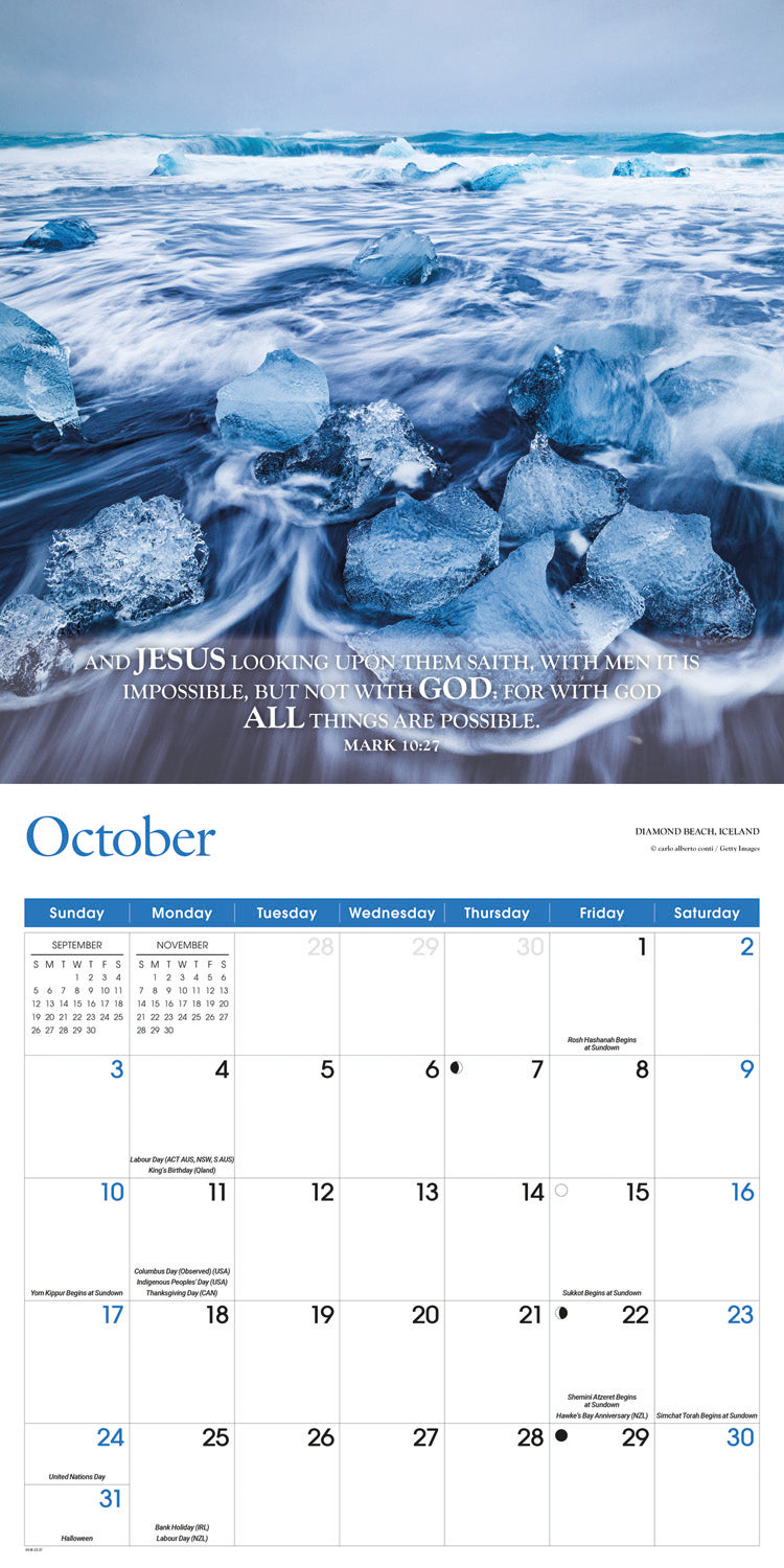 Bible Verses Wall Calendar 2027
