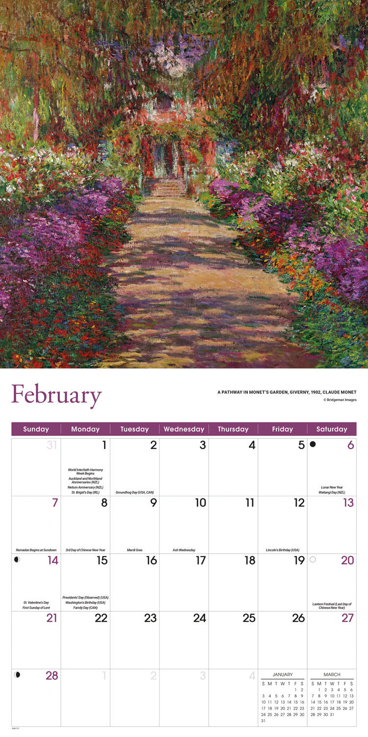 Impressionist Wall Calendar 2027
