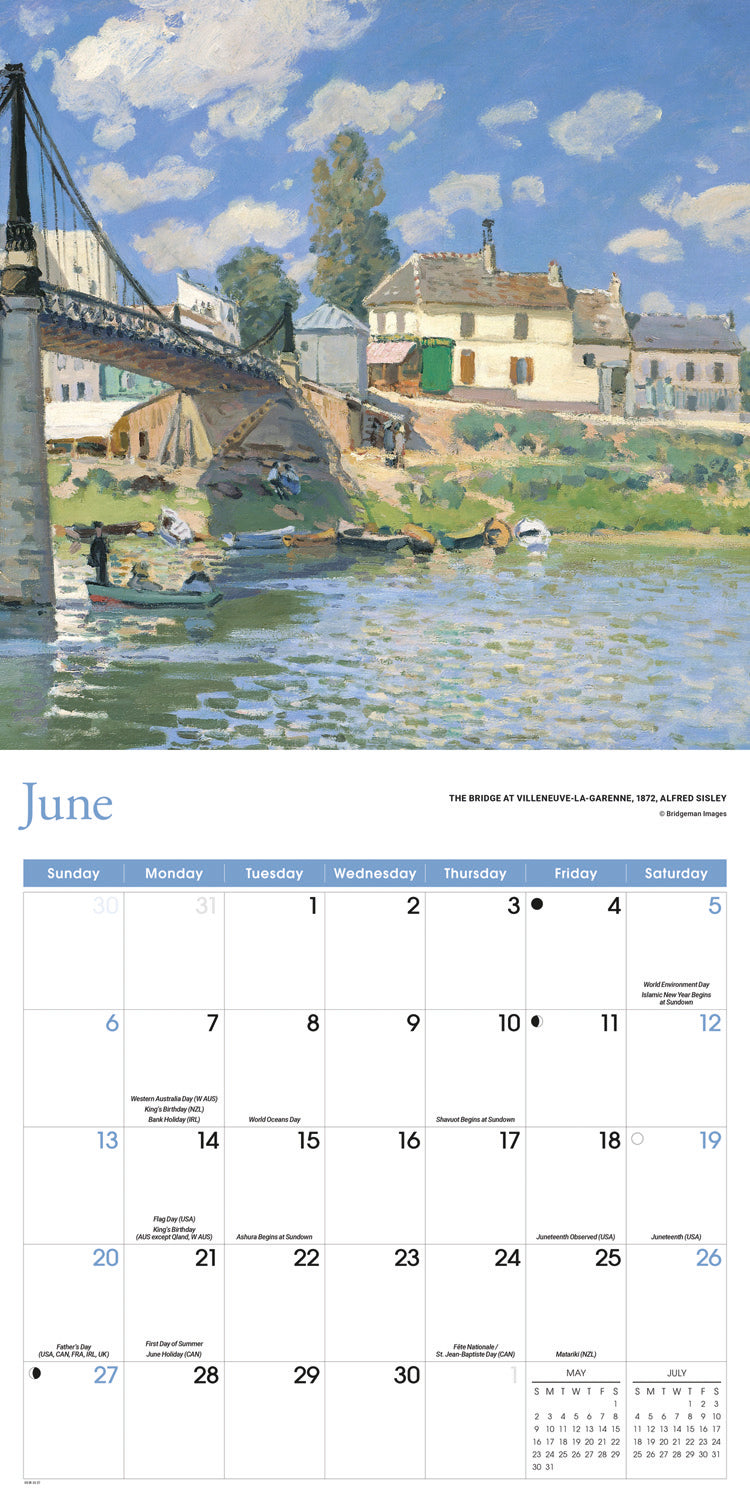 Impressionist Wall Calendar 2027