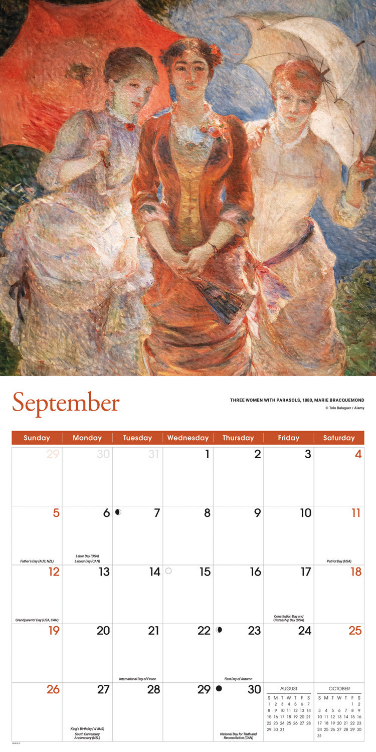 Impressionist Wall Calendar 2027