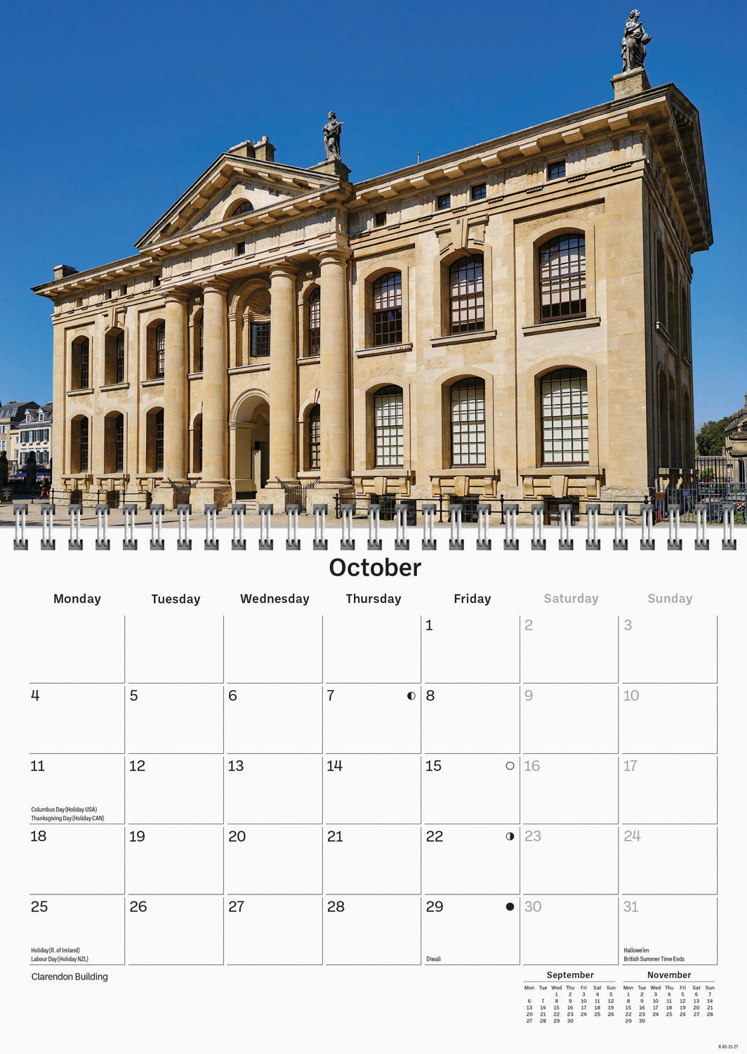 Oxford A5 Calendar 2027