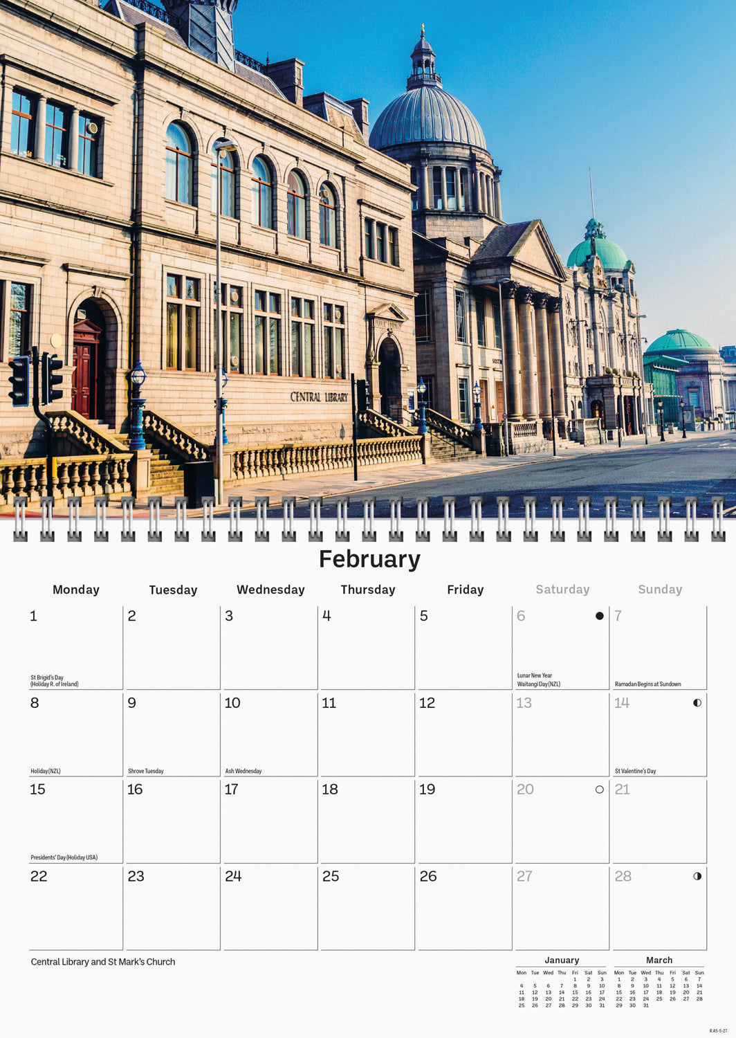 Aberdeen A5 Calendar 2027
