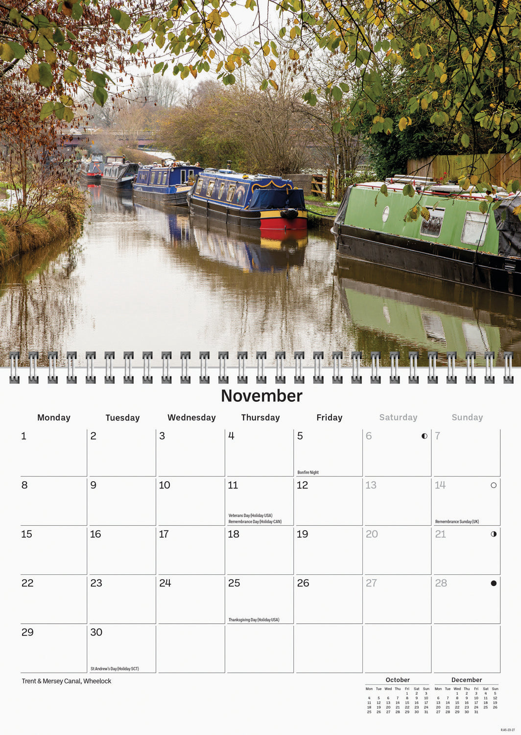 Cheshire A5 Calendar 2027
