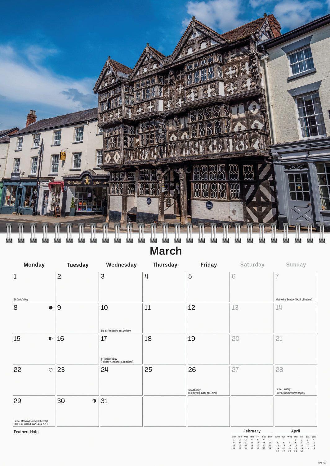 Shropshire A5 Calendar 2027