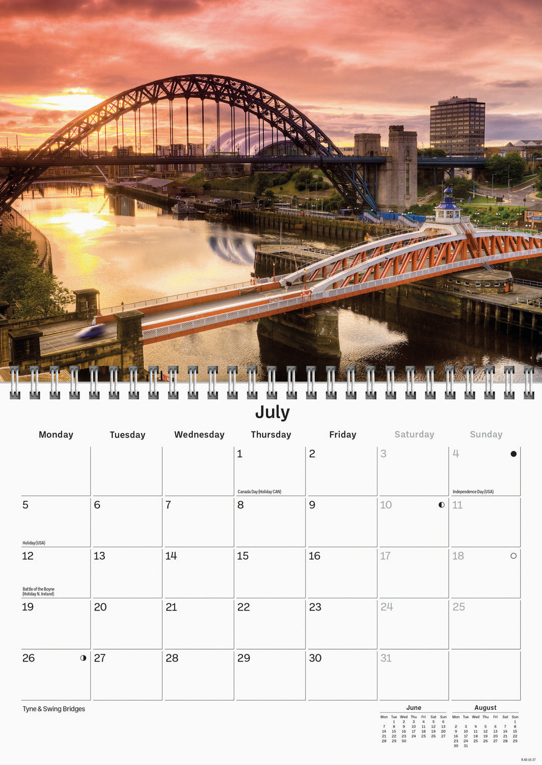 Newcastle A5 Calendar 2027