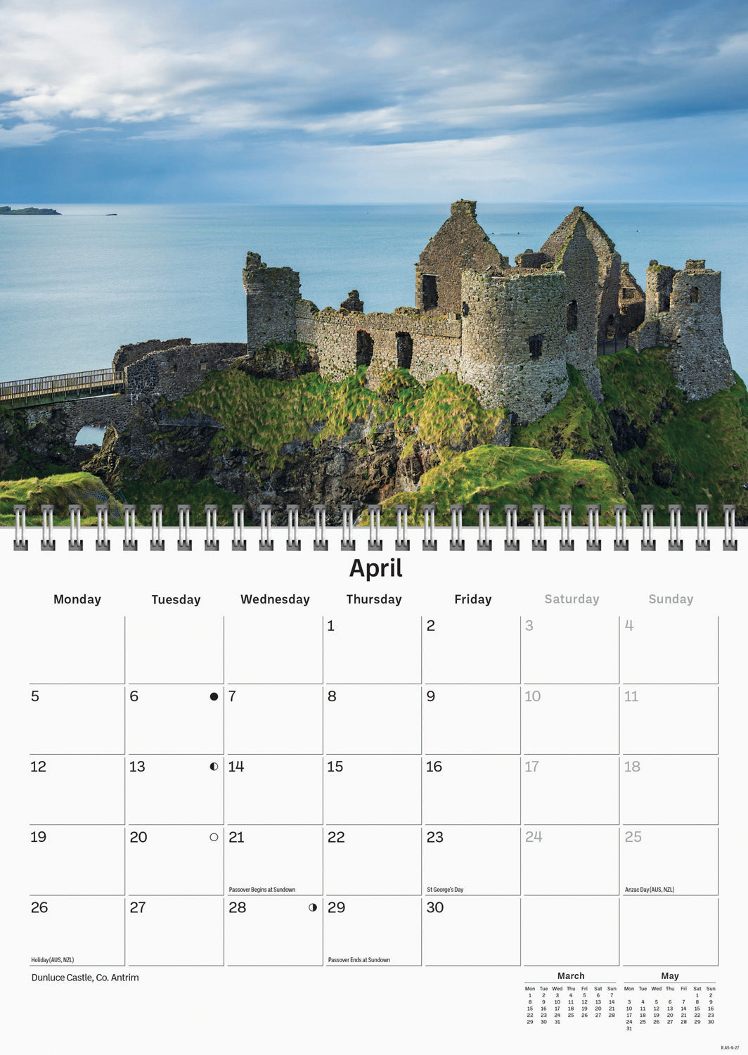 Northern Ireland A5 Calendar 2027